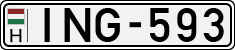 license plates of Hungary, Cars (1990)