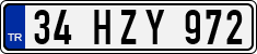 License plate of Turkey, Regular plates
