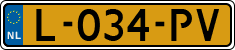 License plate of the Netherlands, Cars