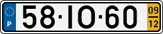License plate of Portugal, Regular plates