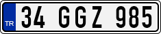 License plate of Turkey, Regular plates