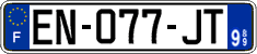 French license plate, SIV (ordinary)