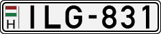 license plates of Hungary, Cars (1990)
