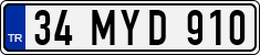 License plate of Turkey, Regular plates