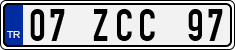 License plate of Turkey, Regular plates