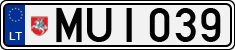 License plate of Lithuania, Cars