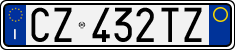 License plate of Italy, Cars (1994 year series)