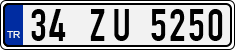License plate of Turkey, Regular plates