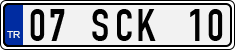 License plate of Turkey, Regular plates