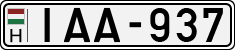 license plates of Hungary, Cars (1990)