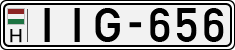 license plates of Hungary, Cars (1990)
