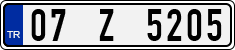 License plate of Turkey, Regular plates