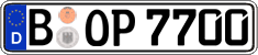 German license plate, Regular plates
