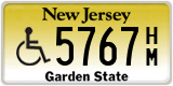 New Jersey, Vehicles for disabled persons (A/B XXXX / XXXX A/B)