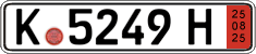 German license plate, Export transit plates