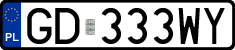 License plates of Poland, Regular car plates