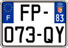 French license plate, SIV (ordinary)