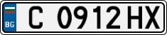 License plate of Bulgaria, Cars