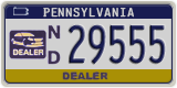 Pennsylvania, Dealer (N/D 12345 | P/R 12345)