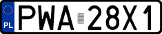 License plates of Poland, Regular car plates