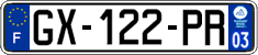 French license plate, SIV (ordinary)