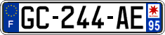 French license plate, SIV (ordinary)