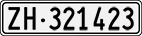 License plate of Switzerland, Cars