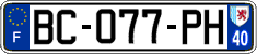French license plate, SIV (ordinary)