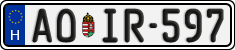 license plates of Hungary, Regular plates (2022)