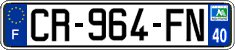 French license plate, SIV (ordinary)