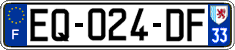 French license plate, SIV (ordinary)