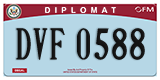 Federal license plates, Diplomatic