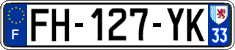 French license plate, SIV (ordinary)