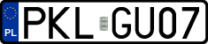 License plates of Poland, Regular car plates