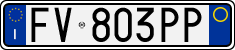 License plate of Italy, Cars (1994 year series)