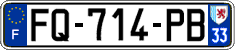 French license plate, SIV (ordinary)