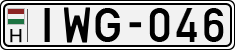 license plates of Hungary, Cars (1990)