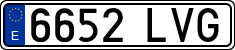 License plates of Spain, Ordinary (2000)