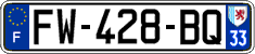 French license plate, SIV (ordinary)