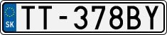 License plate of Slovakia, Cars