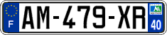 French license plate, SIV (ordinary)