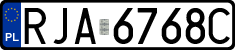 License plates of Poland, Regular car plates
