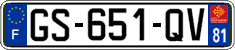 French license plate, SIV (ordinary)