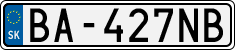 License plate of Slovakia, Cars