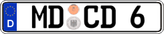 German license plate, Regular plates