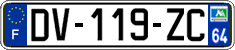 French license plate, SIV (ordinary)