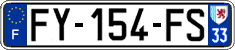 French license plate, SIV (ordinary)