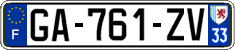 French license plate, SIV (ordinary)