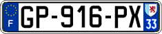 French license plate, SIV (ordinary)