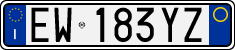 License plate of Italy, Cars (1994 year series)